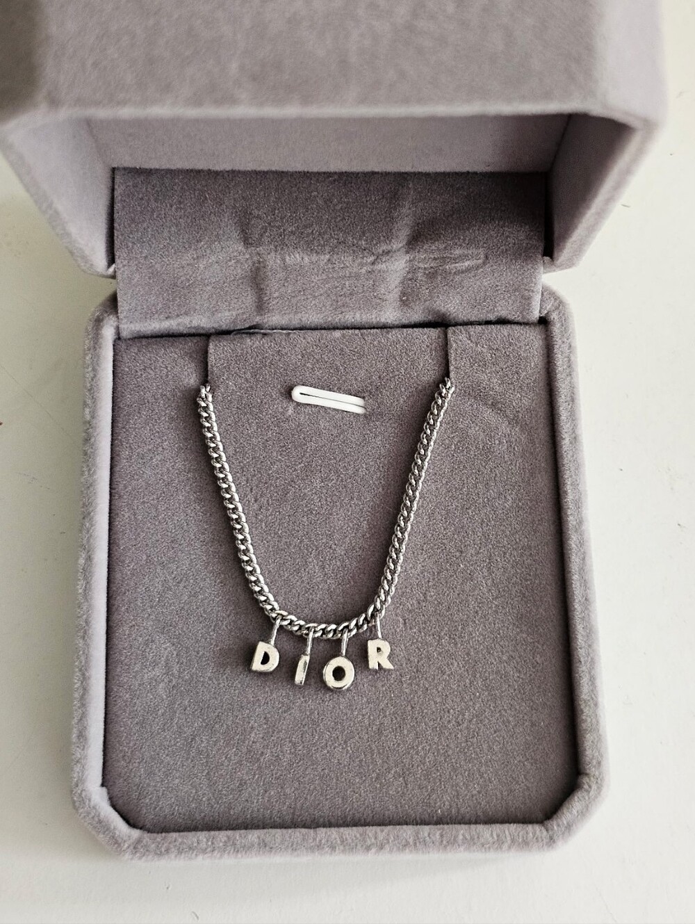 Dior Silver Letter Charm Necklace - DIOR Pendant - Picture 1 of 10